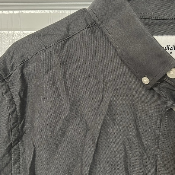 NWT Goodfellow Standard Fit Casual Button Down Dress Shirt Gray Size Large - Picture 4 of 5